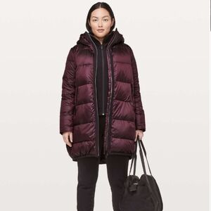 Lululemon Cloudscape Long Jacket Coat in Dark Adobe Purple Size 6 New n…